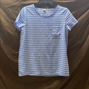 Blue and white blouse